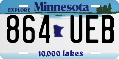 MN license plate 864UEB