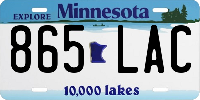MN license plate 865LAC