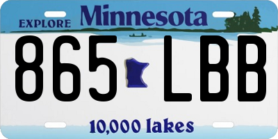 MN license plate 865LBB