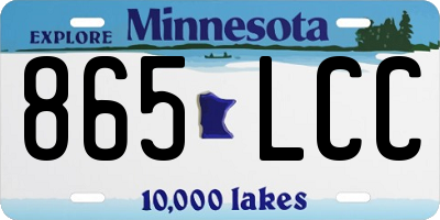 MN license plate 865LCC