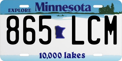 MN license plate 865LCM