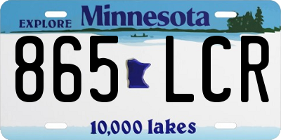 MN license plate 865LCR