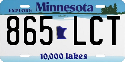 MN license plate 865LCT