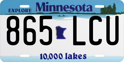 MN license plate 865LCU