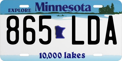 MN license plate 865LDA