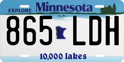 MN license plate 865LDH