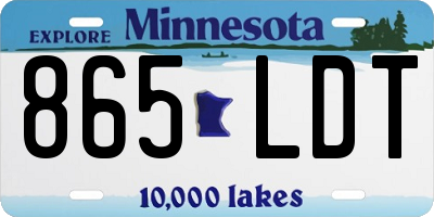 MN license plate 865LDT