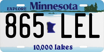 MN license plate 865LEL