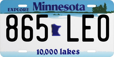MN license plate 865LEO