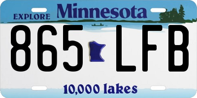 MN license plate 865LFB