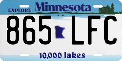MN license plate 865LFC