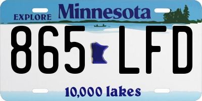 MN license plate 865LFD