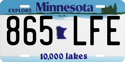 MN license plate 865LFE