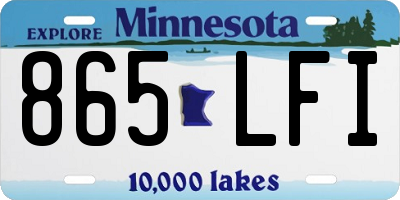 MN license plate 865LFI