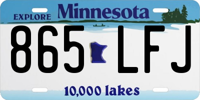 MN license plate 865LFJ