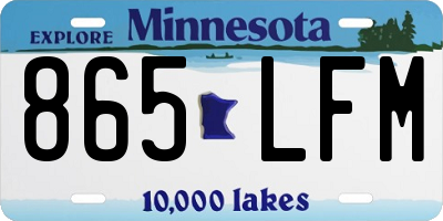 MN license plate 865LFM