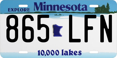 MN license plate 865LFN