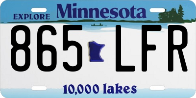 MN license plate 865LFR