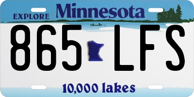 MN license plate 865LFS