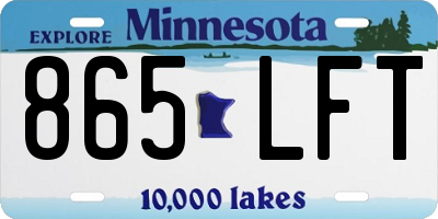 MN license plate 865LFT
