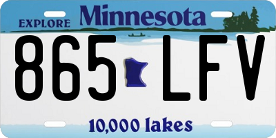 MN license plate 865LFV