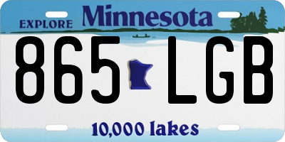 MN license plate 865LGB