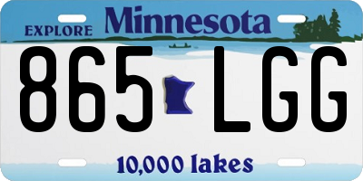 MN license plate 865LGG