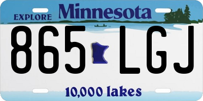 MN license plate 865LGJ