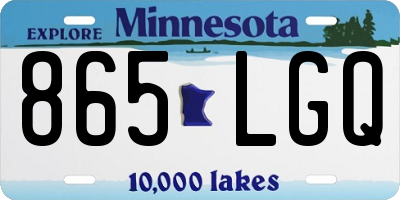 MN license plate 865LGQ