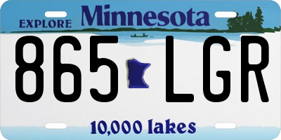 MN license plate 865LGR