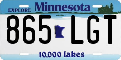 MN license plate 865LGT