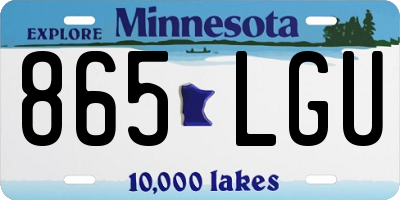 MN license plate 865LGU