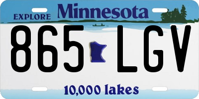 MN license plate 865LGV