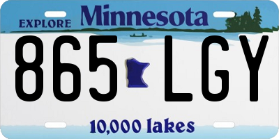 MN license plate 865LGY