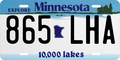 MN license plate 865LHA