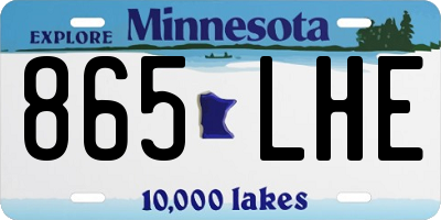 MN license plate 865LHE