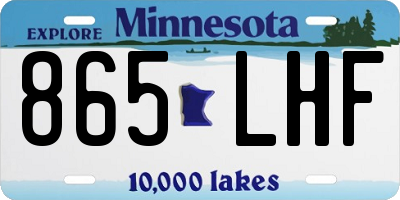MN license plate 865LHF