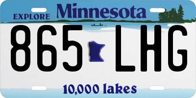 MN license plate 865LHG