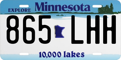 MN license plate 865LHH