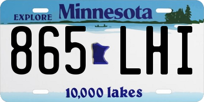 MN license plate 865LHI