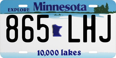 MN license plate 865LHJ