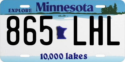 MN license plate 865LHL
