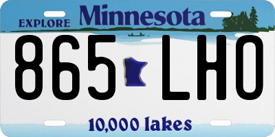 MN license plate 865LHO