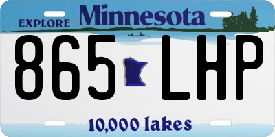 MN license plate 865LHP