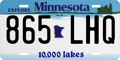 MN license plate 865LHQ