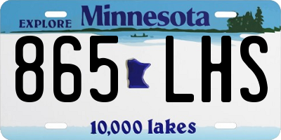 MN license plate 865LHS