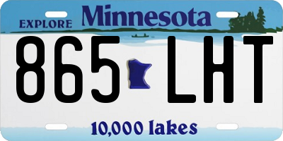 MN license plate 865LHT