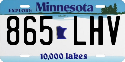 MN license plate 865LHV