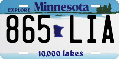 MN license plate 865LIA