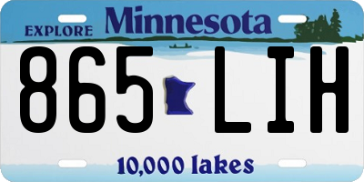 MN license plate 865LIH